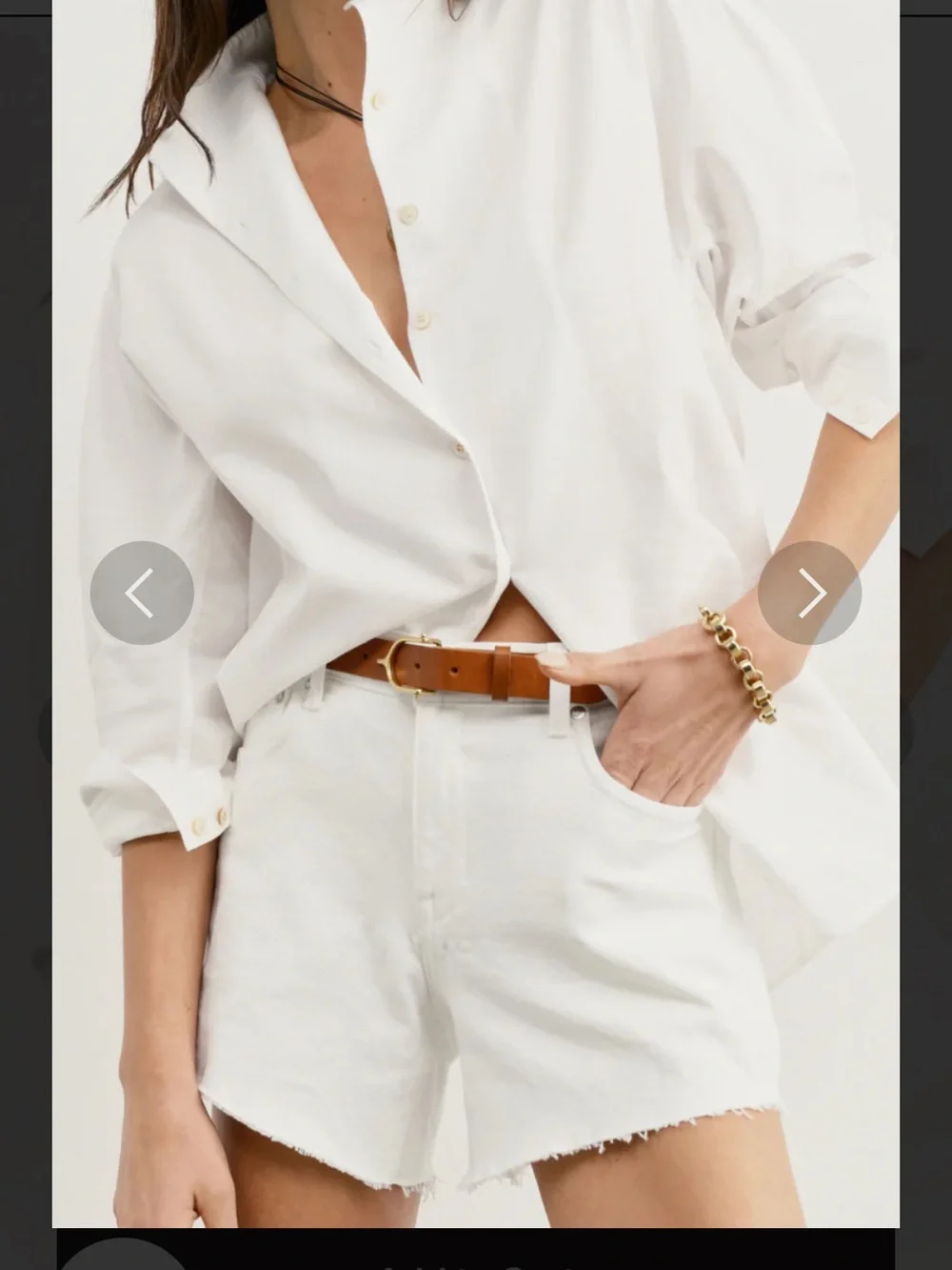 AYR “The Sure Sure” White Frayed Hem Women's Denim Shorts 25